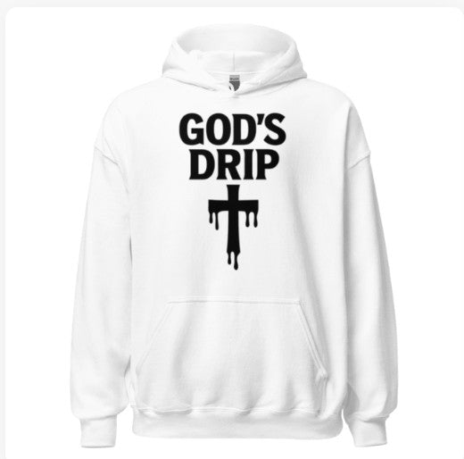 God's drip drip cross hoodie