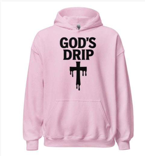 God's drip drip cross hoodie