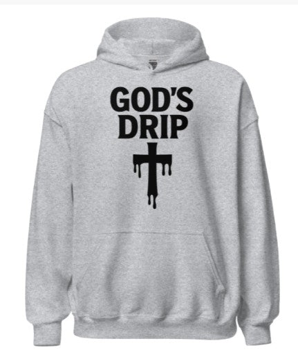 God's drip drip cross hoodie
